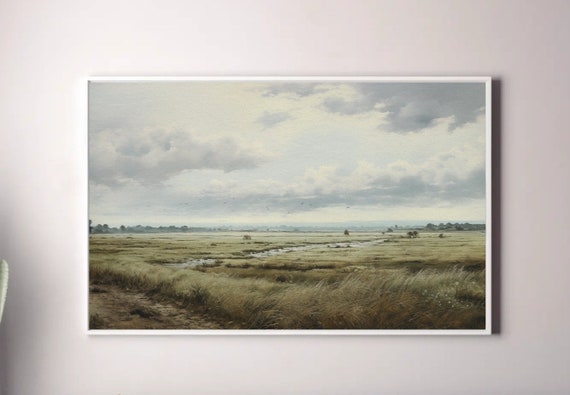 Countryside Landscape Digital Download Samsung Frame TV Art, Serene, Country Painting
