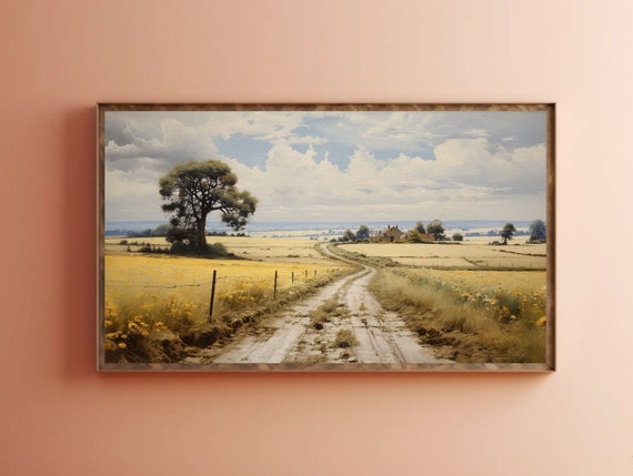 Countryside Landscape Digital Download Samsung Frame TV Art, Serene, Country Painting