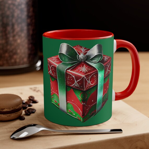 Christmas Present Coffee Mug 11oz, Seasonal Decor, Holiday Gifts