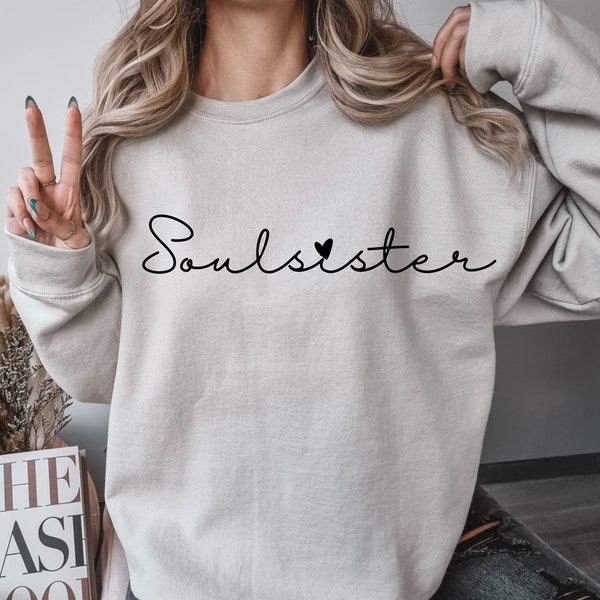 Custom Soulsister Sweatshirt,Best Friend Sweatshirt,Custom Best Friend Gift, Girl's Personalized Shirt,BFF Gifts,Best Friend Birthday Gift