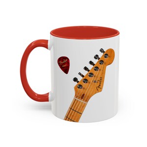 Vintage Stratocaster guitar coffee mug for hard to buy for man for blues musician collectible guitar mugs last minute gift for cool dad image 9