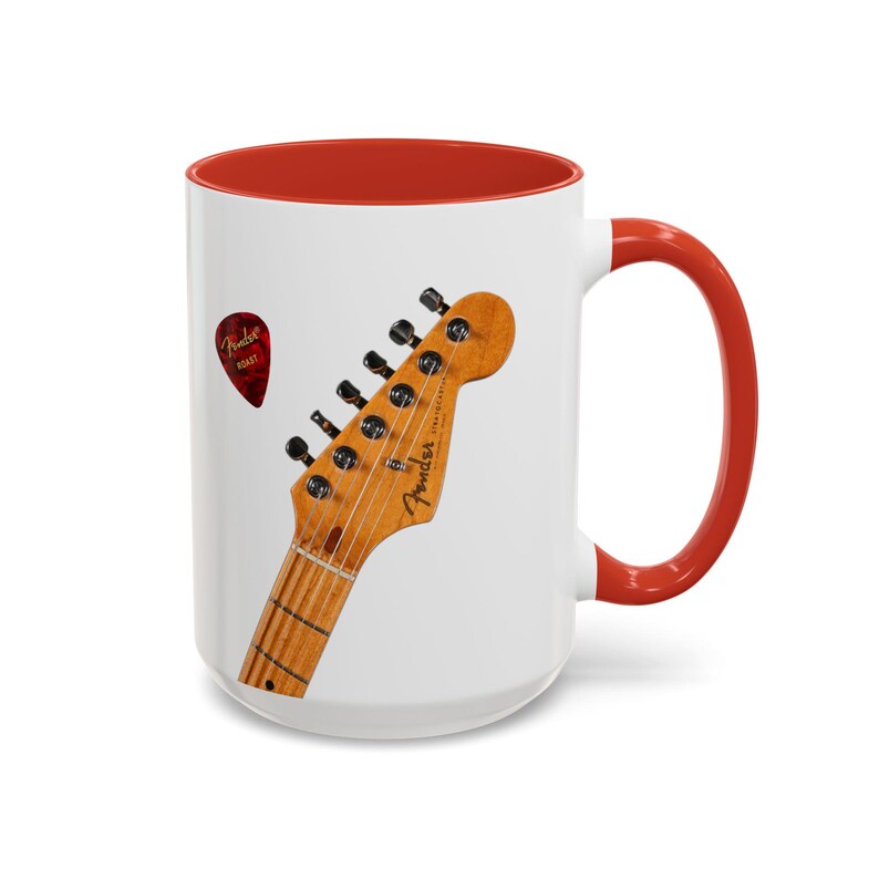 Vintage Stratocaster guitar coffee mug for hard to buy for man for blues musician collectible guitar mugs last minute gift for cool dad image 20