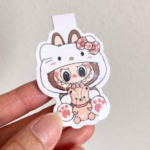 Kitty Monster Labubu Bookmark Magnet