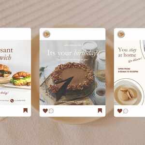 40 Patisserie Themed Instagram Post and Story Templates Patisserie ...