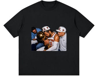 Knicks Brunson Championship Jordan Tribute - Loose Drop Shoulder T-Shirt