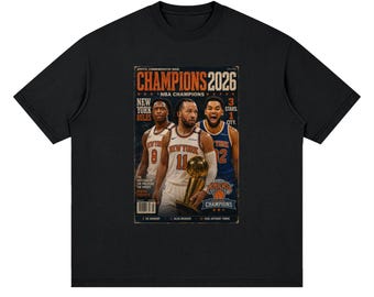 New York Knicks Championship Magazine - Loose Drop Shoulder T-Shirt