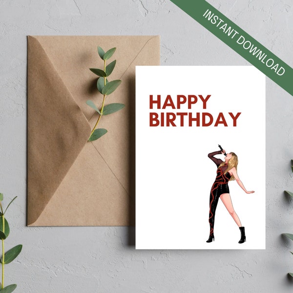 Taylor Swift Inspired Birthday Card - Celebrate with Swiftie Style - Unique Greeting Cards Reputation Era