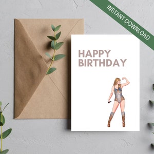 Biglietto d'auguri ispirato a Taylor Swift – Festeggia con lo stile Swiftie – Biglietti d'auguri unici per gli amanti dell'epoca