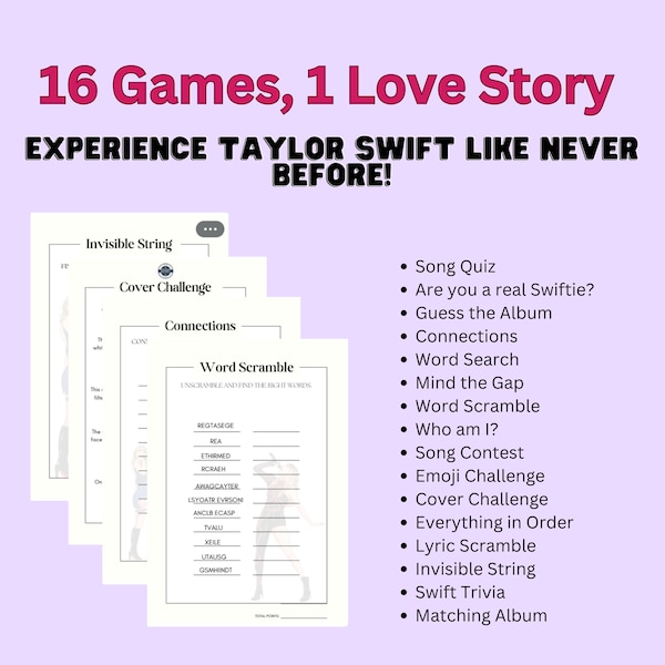 Taylor Swift Game Bundle: Unleash Your Inner Swiftie with 16 Fun and Challenging Games!