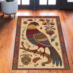 Bird Rug, Art Rug, Animal Rug, Colorful Rug, Living Room Rug, Modern Rug, Animal Rug, Gift Rug, Area Rug, Popular Rug, Decorative Rug