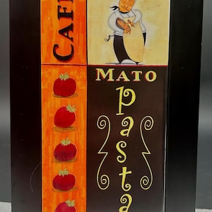 Primo Pasta Mangle Italiano Ceramic Tile Trivet/Wall Hanging 10”x6”