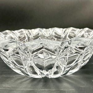 Vintage Large Centerpiece Crystal  Bowl by JG Durand