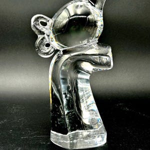 Orrefors Crystal Bird Sculpture: Olle Alberius Swedish Art Glass