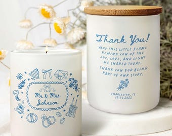 Personalized Wedding Candle Favor, Custom Wedding Candle Gift, Bulk Party Candle Favors, Wedding Gift, Bridal Shower Candle, Gift For Guests