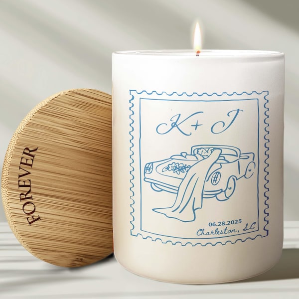 Personalized Wedding Candle, Custom Mr Mrs Gift, Couple Holiday Keepsake, Wedding Gift, Newlywed Candle, Custom Candle For Married Couple