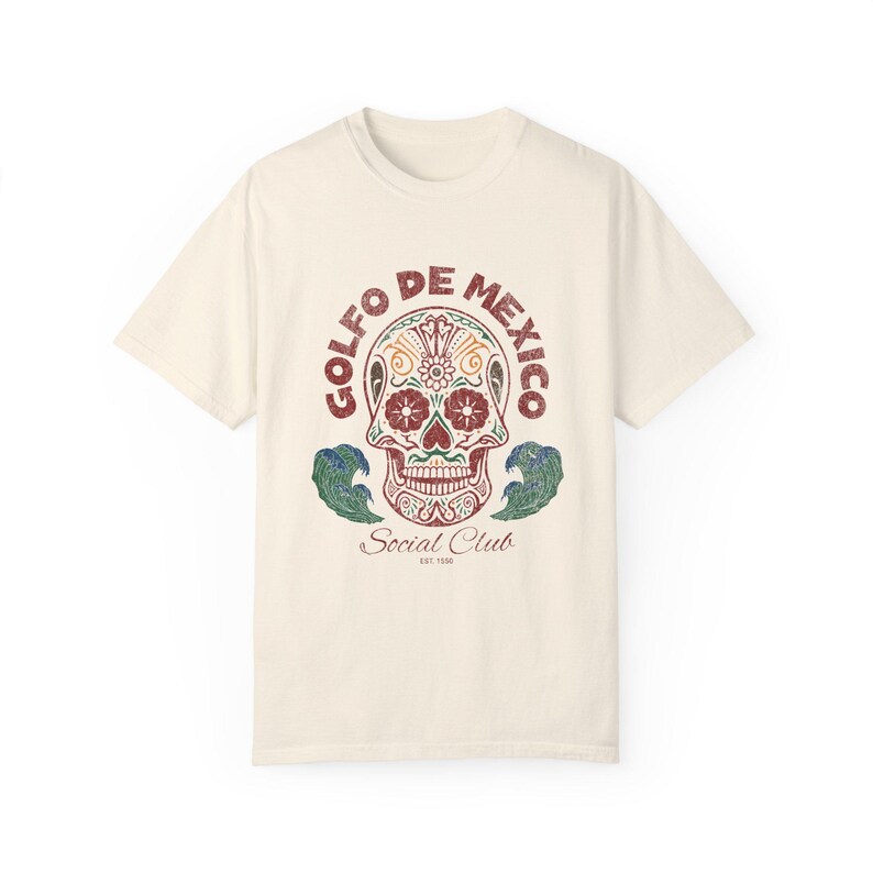 Gulf of Mexico Shirt, Gulf Coast Shirt, Mexico Gift for Mexico Lover, Golfo de México 1550 Retro Shirt, Vacation Mexico Shirt image 6