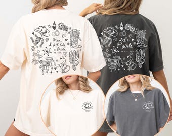 Custom Nashville Bachelorette Shirts, Western bachelorette Cowgirl Party, Man I Feel Like a Bride, Country Bachelorette Bridal Party Shirts