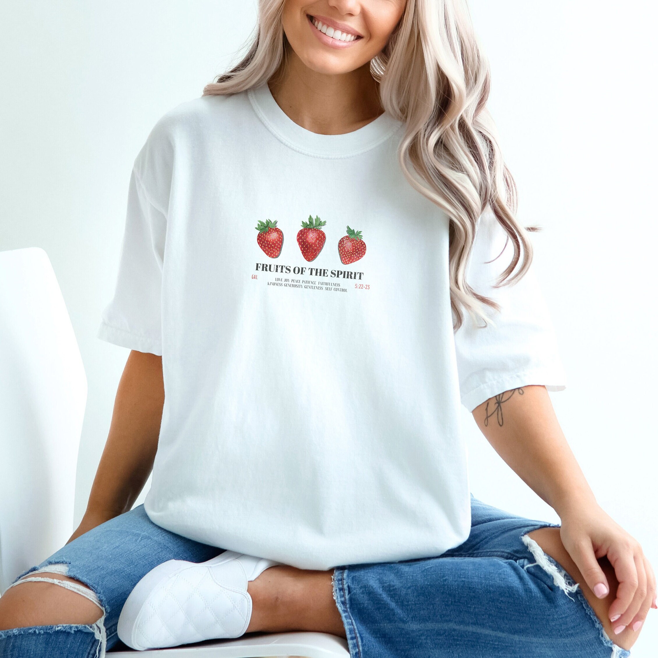 The Fruit of the Spirit Christian Shirt, Bible Verse Comfort Color ...