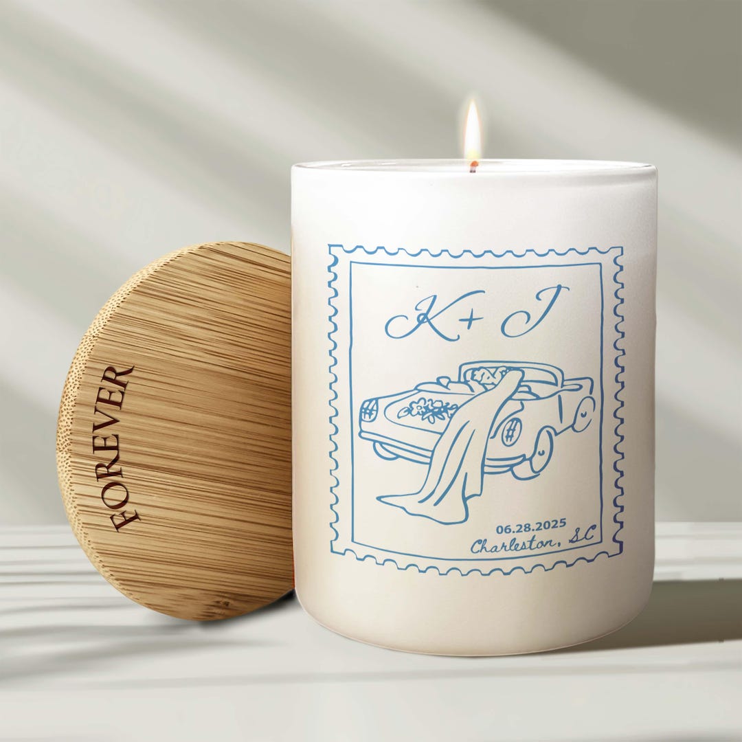 Personalized Wedding Candle, Custom Mr Mrs Gift, Couple Holiday Keepsake, Wedding Gift, Newlywed Candle, Custom Candle For Married Couple