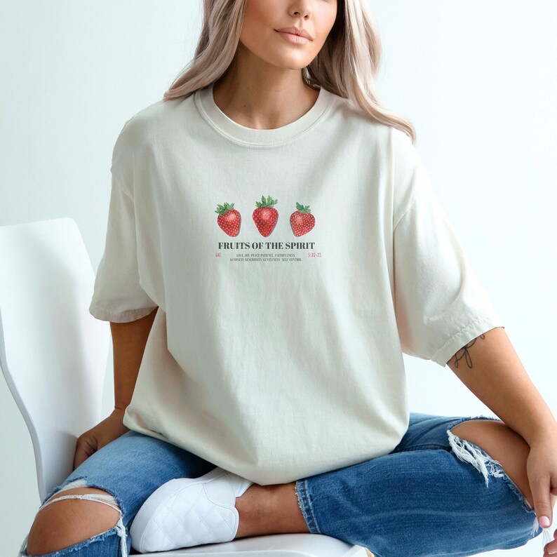 The Fruit of the Spirit Christian Shirt, Bible Verse Comfort Color ...