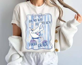 First Grade Teacher Shirts, Comfort Colors® Funny Goose Coquette Teacher Shirt, Back to School Tee, Teacher Appreciation Gift, New Teacher
