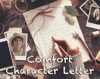 Lettera scritta a mano dal tuo personaggio di conforto preferito, regalo di compleanno, anime, manga, giochi, film, lettera di occasione, lettera di supporto