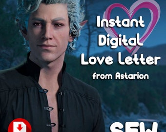 Carta digital de Astarion, regalo de cumpleaños, juego, carta de ocasión, carta de apoyo, correo electrónico, descarga instantánea