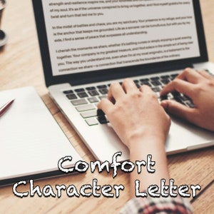 Carta digital de su personaje de confort de elección, regalo de cumpleaños, anime, manga, juegos, películas, carta de ocasión, carta de apoyo, correo electrónico