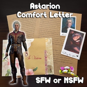 Carta manuscrita de Аstarion (Ваldur's Gаtе 3), Carta de amor, Carta de conforto, Carta personalizada