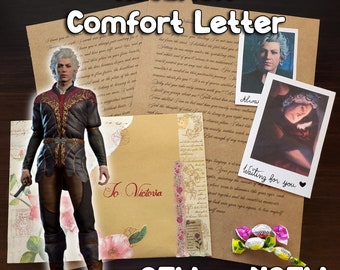 Carta impresa de Astarion (Puerta de Baldur 3), Carta de amor, Carta de consuelo, Carta personalizada