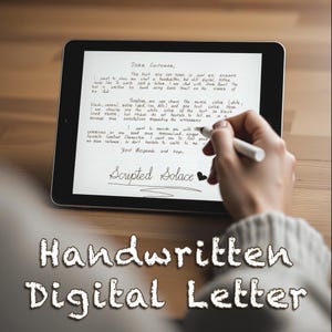 Carta manuscrita digital de su personaje favorito, regalo de cumpleaños, anime, manga, juegos, películas, carta de ocasión, correo electrónico