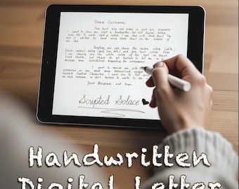 Carta digital escrita a mano de su personaje favorito, regalo de cumpleaños, anime, manga, juegos, películas, carta de ocasión, correo electrónico