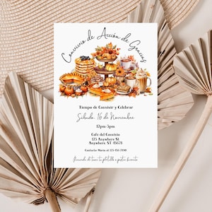Invitación a una comida compartida para el Día de Acción de Gracias, Convivio de Acción de Gracias, Invitación a una comida compartida para el Día de Acción de Gracias, BD1036