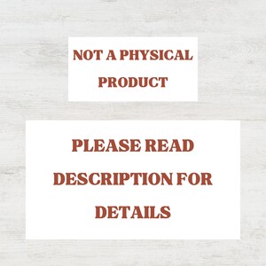 Puede incluir: Un cartel blanco con texto marr&oacute;n que dice "NOT A PHYSICAL PRODUCT" y "PLEASE READ DESCRIPTION FOR DETAILS".