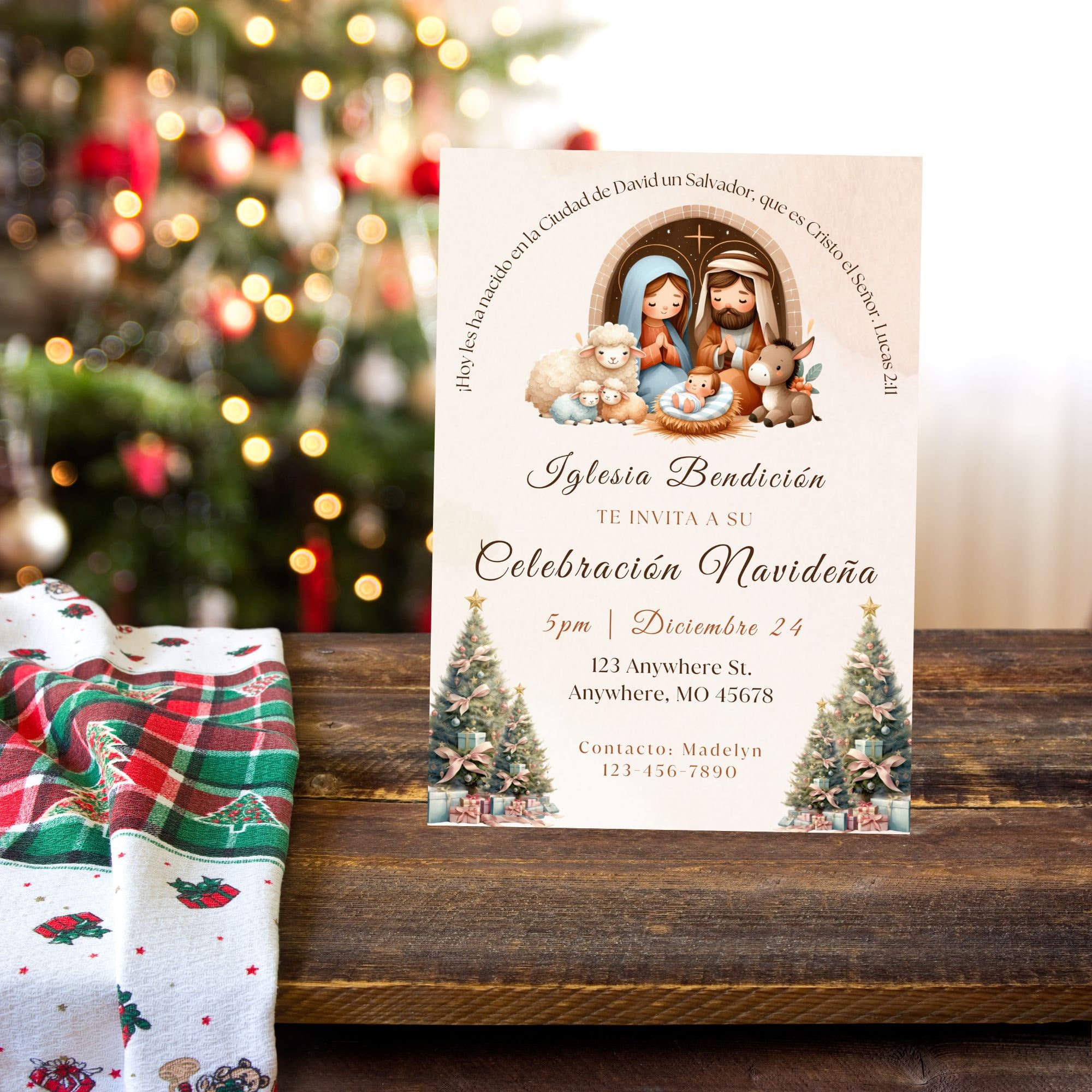 Invitacion De Navidad, Natividad, Religious Invitation, Christmas Eve ...