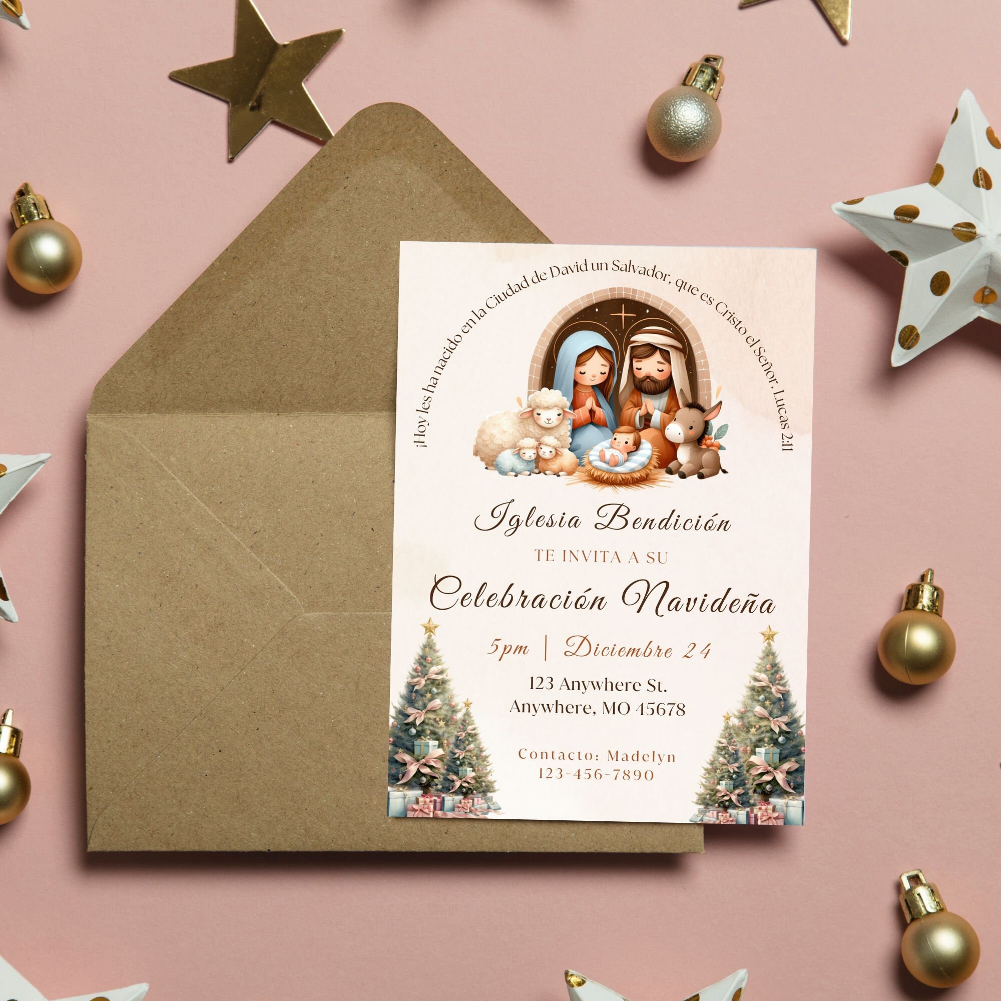 Invitacion De Navidad, Natividad, Religious Invitation, Christmas Eve ...