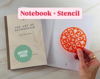 Bread Stencil + Notebook "The Art Of Sourdough" Set