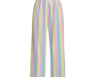 Pastel Stripe Clown Pants: Clowncore Clothing, Fairy Kei Clothes