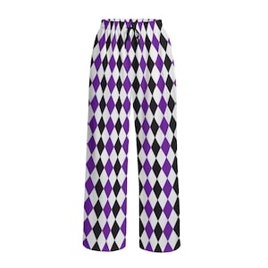 Harlequin Jester Costume Pants, Clown Costume, Clown Pants, Clown Suit Trousers, Circus Halloween Costume, Clown Themed Clothing, Clowncore
