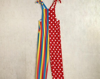 Clownkostuumjumpsuit: Clowncore-broek met gespleten pijpen, Halloween-kleding