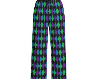 Pantalones de payaso arlequín, pantalones de disfraz de bufón, ropa estilo payaso