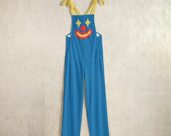 Clownkostuumbroek: Clowncore Face-overall, Kidcore-kleding