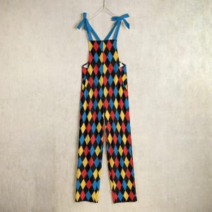 Clown Costume Pants, Jester Costume Pants, Retro Harlequin Clown Suit, Clowncore & Kidcore Clothing, Circus Halloween Costume, Dungarees