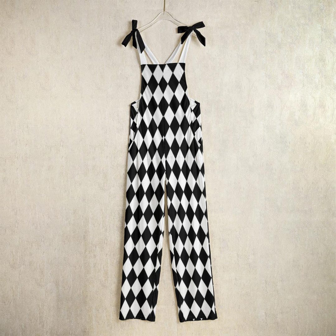 Plus Size Harlequin Jester Costume Pants: Halloween Clown Jumpsuit ...