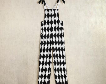 Pantalones de disfraz de bufón arlequín: Mono de circo estilo payaso