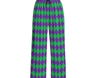 Harlequin Jester Costume Pants, Clown Suit Trousers, Circus Clothes, Clowncore Clothing