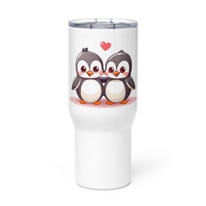 Travel mug with a handle