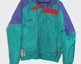 Vintage Columbia Ski Jacket: Neon 90s Waterproof Snow Gear (men's