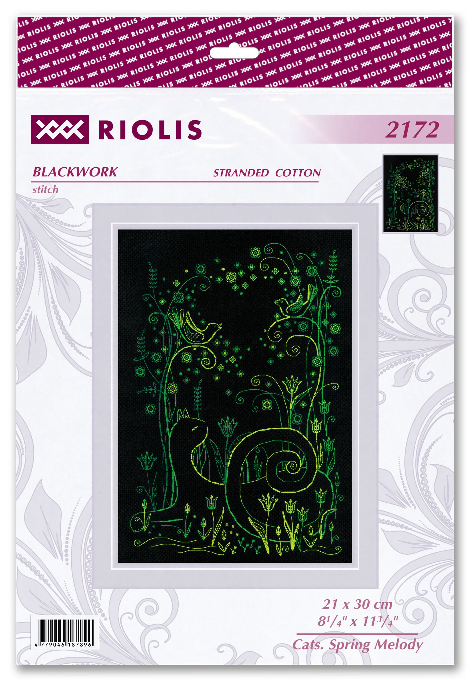 kitty klow RIOLIS Counted Blackwork Kit 2172 Cats. Spring Melody, Embroidery Kit on Black Fabric of a Cat and Birds Playing in a Field Glutathione induced cleavage of