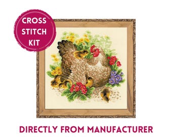Point de croix DMC à broder Sampler poule kit broderie BK861